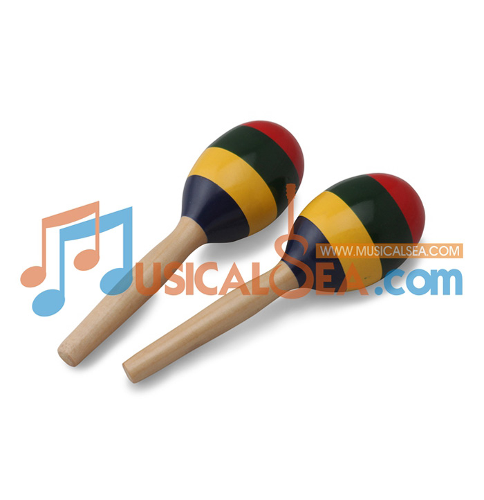 Colorful Maracas, Wooden Maracas, ORFF Musical instrument, Kid Musical Toy