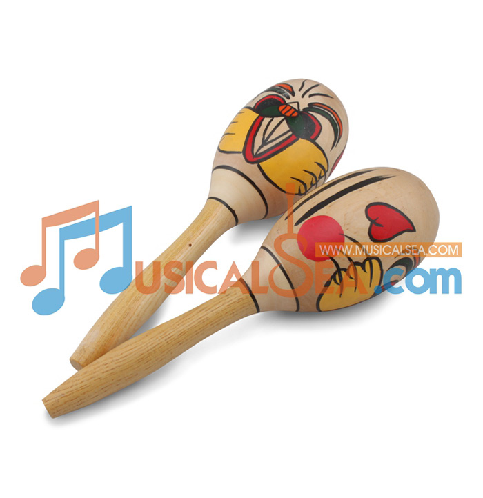 Colorful Wooden Maracas ORFF Musical instrument / Kid Musical Toy