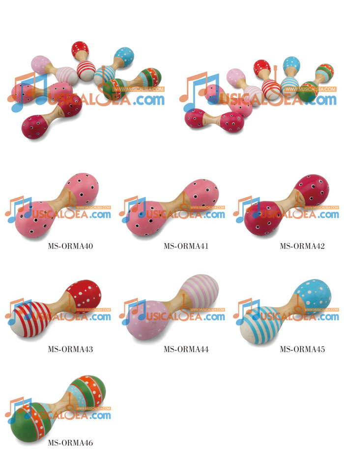 Colorful Wooden Maracas,ORFF Musical instrument,Kid Musical Toy